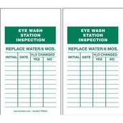 Accuform Eyewash Inspection Tag, EYE WASH STATION INSPECTION Legend, GreenWhite LegendBackground, 534 in TRS245PTM